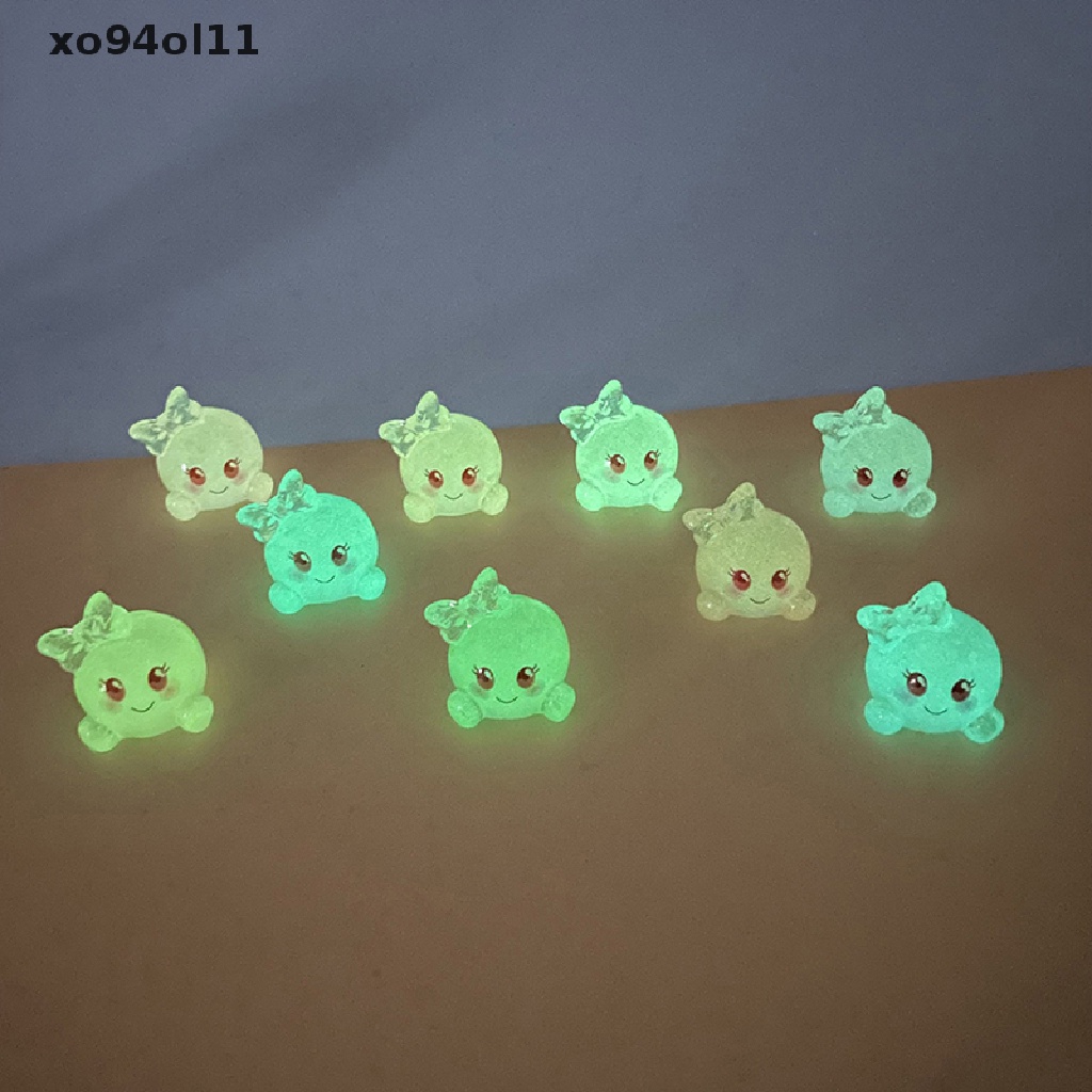 Xo 1Pc Mini Luminous Resin Bubble Glow In The Dark Miniatur Ornamen Berkebun OL