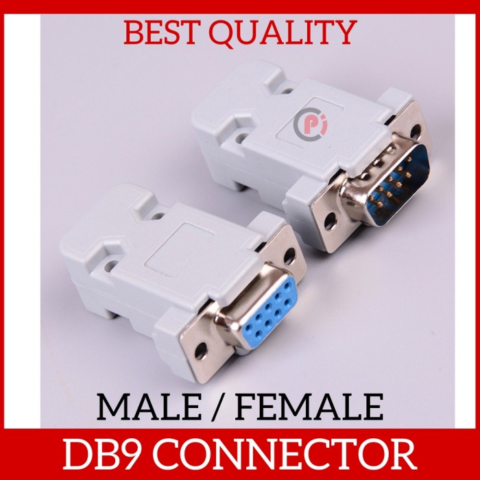 DB9 9 Pin Connector Konektor Plus Cover Breakout Serial Port RS232 COM