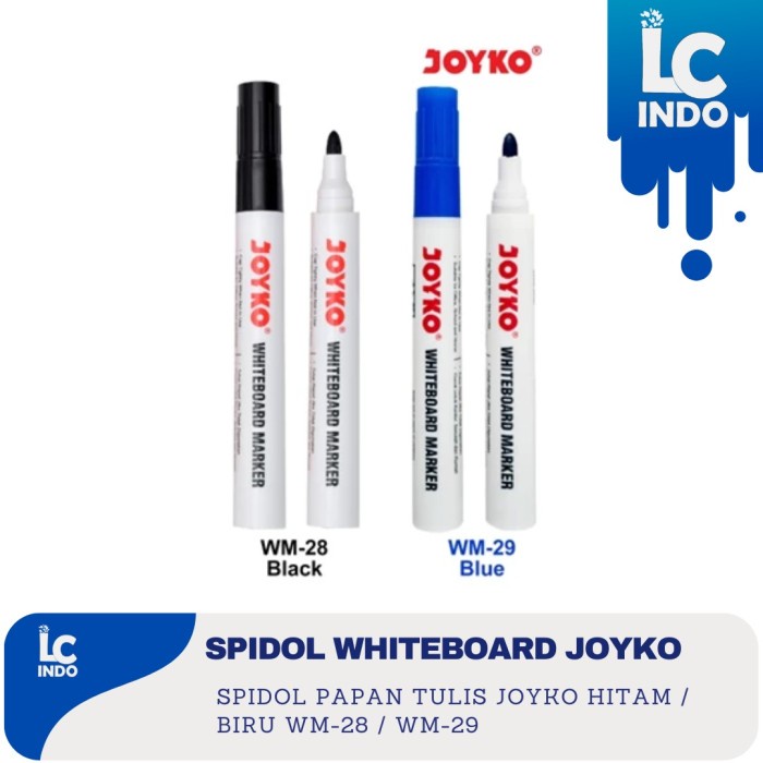 

Spidol whiteboard Joyko hitam biru merah spidol Papan tulis