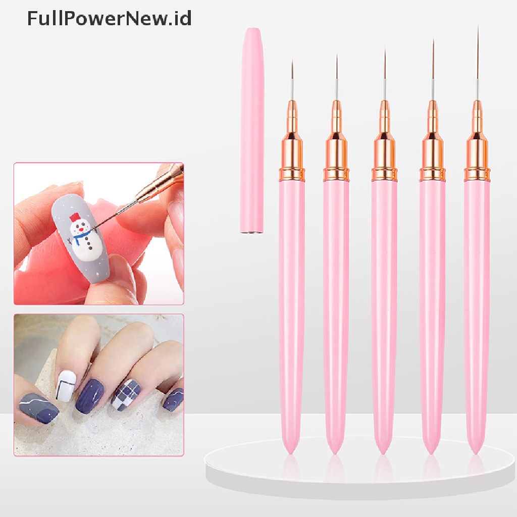 Power 1Pcs Nail Art Liner Brush Pen Salon Menggunakan Sikat Rambut Nylon Manicure Tools ID