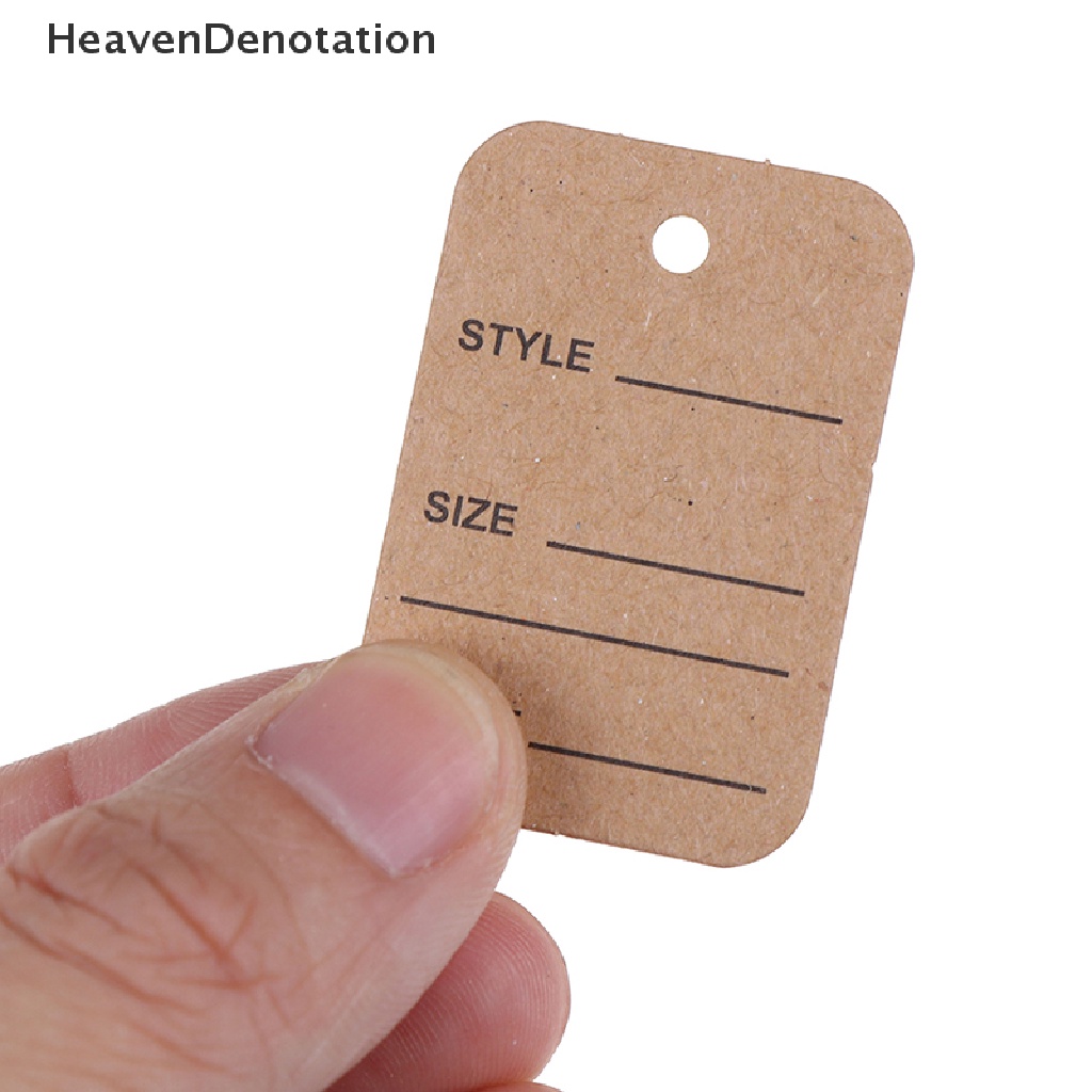 [HeavenDenotation] 100pcs Tag Harga Display Merchandise Label Pernikahan Label Harga Dengan String 20m HDV