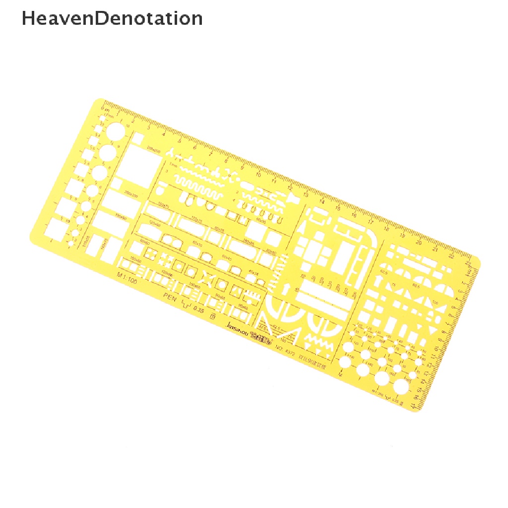 [HeavenDenotation] Penggaris Template Arsitek Profesional Menggambar Stensil Alat Ukur Siswa HDV