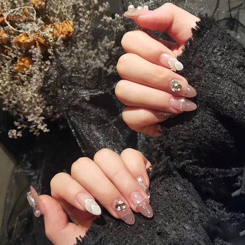 Mxbeauty Nail Art Rhinestones Warna-Warni Tidak Teratur Manik-Manik Berlian Glitter Kuku Permata Shiny Manicure Aksesoris