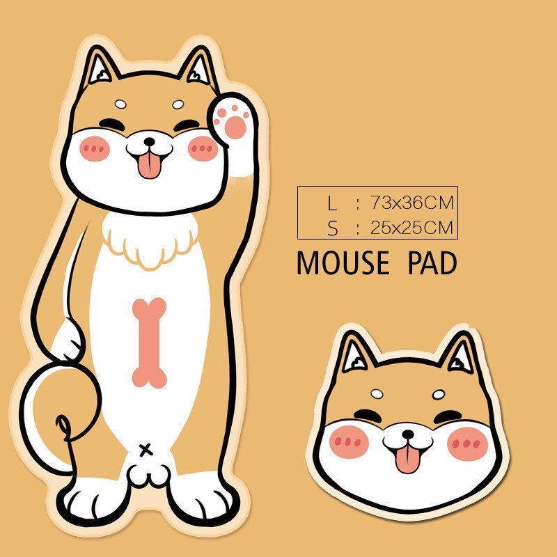 Shiba Inu Family Mouse Pad Alas Mouse Shiba Inu Kartun Hewan Mouse Pad Oversized Mouse Pad