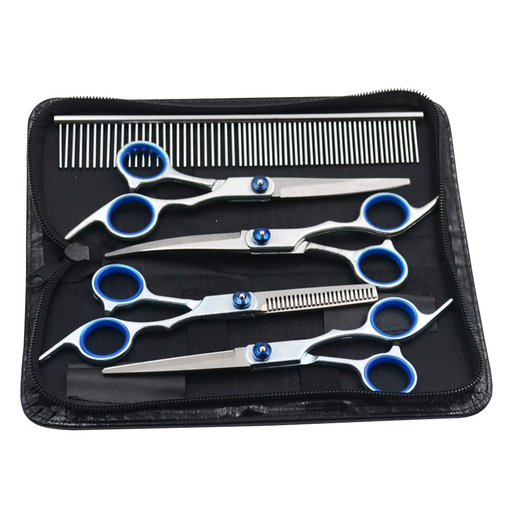 6pcs Gunting grooming Anjing / Kucing Peliharaan Model Lengkung Atas Bawah