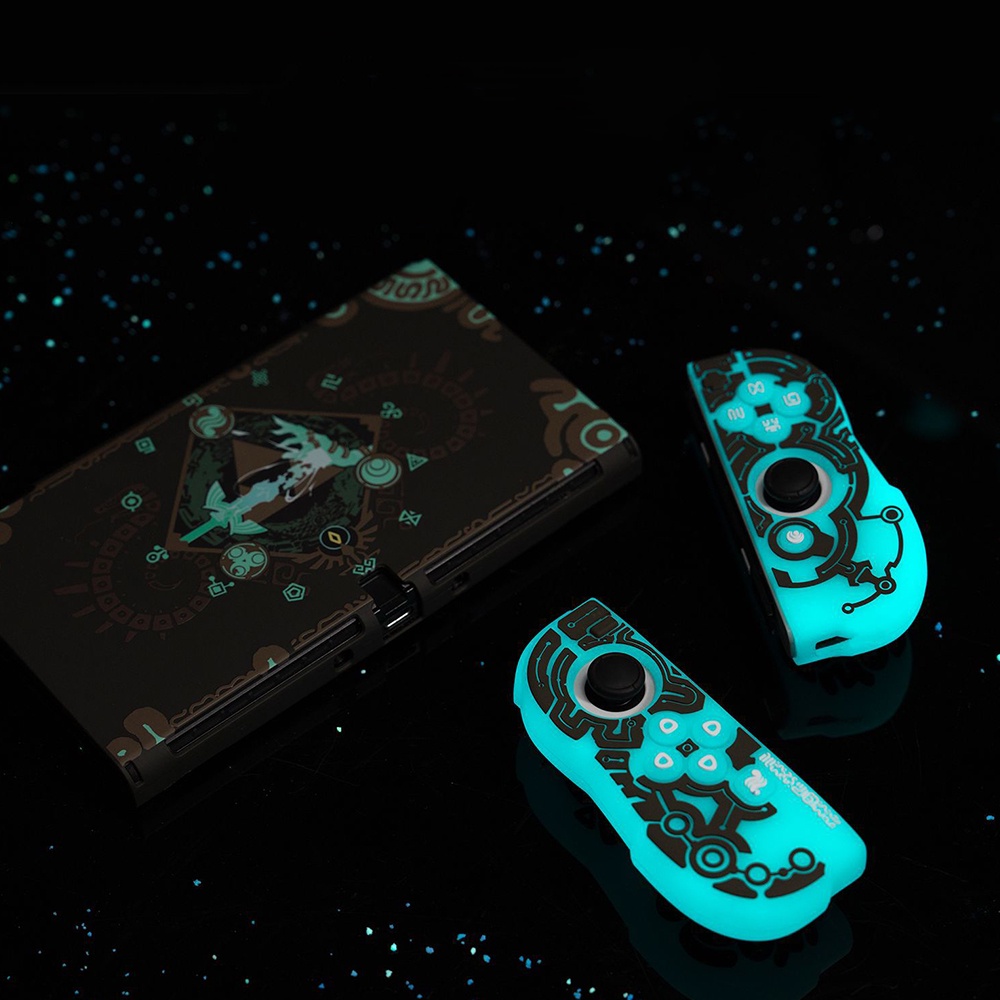 Luminous Switch Soft Case Zelda Tears of Kingdom Nintendo Switcholed Casing Pelindung Silikon Shell Anti Jatuh Untuk Switch v1 v2 Dan OLED