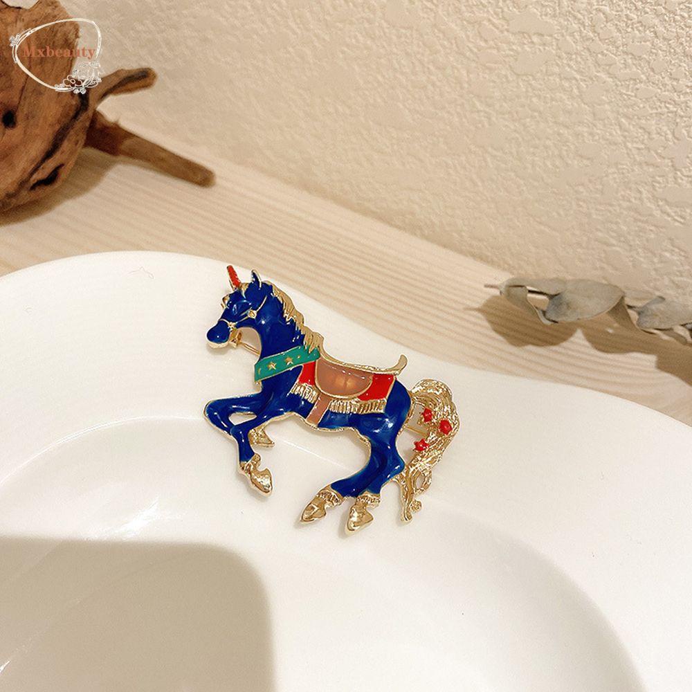 Mxbeauty Unicorn Bros Lucu Indah Hadiah Sederhana Kreatif Korsase Enamel Perempuan Pria Wanita Lencana
