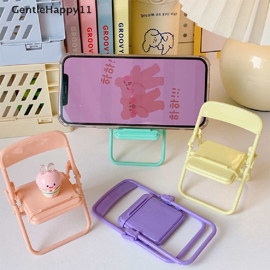 Gentlehappy Cute Color Chair Adjustable Phone Stand Dudukan Meja Universal Lazy id