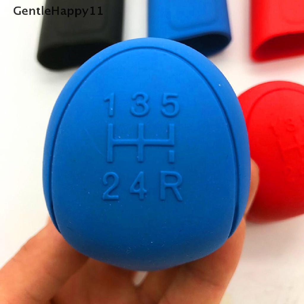 Gentlehappy 1Pc Car Auto Manual Silicone Shift Gear Head Knob Cover Rem Tangan Hand Brake Covers Sleeve Case Pelindung Kulit Mobil Styling id