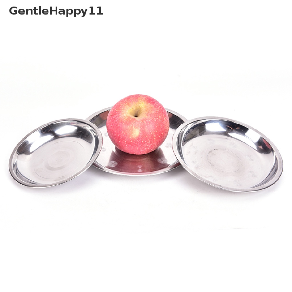 Gentlehappy Camping Round 14-26cm Dia Stainless Steel Peralatan Makan Piring Makan Wadah Makanan id