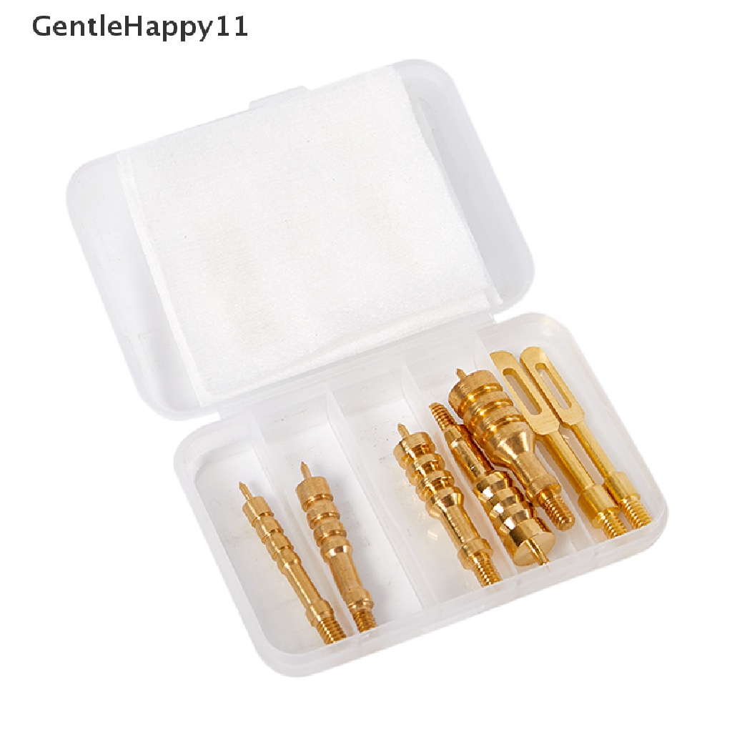 Gentlehappy 5pc/lot.22cal-.45cal Gun Cleaning Jags brush Kit Kuningan Solid Tombak Runcing Jags id