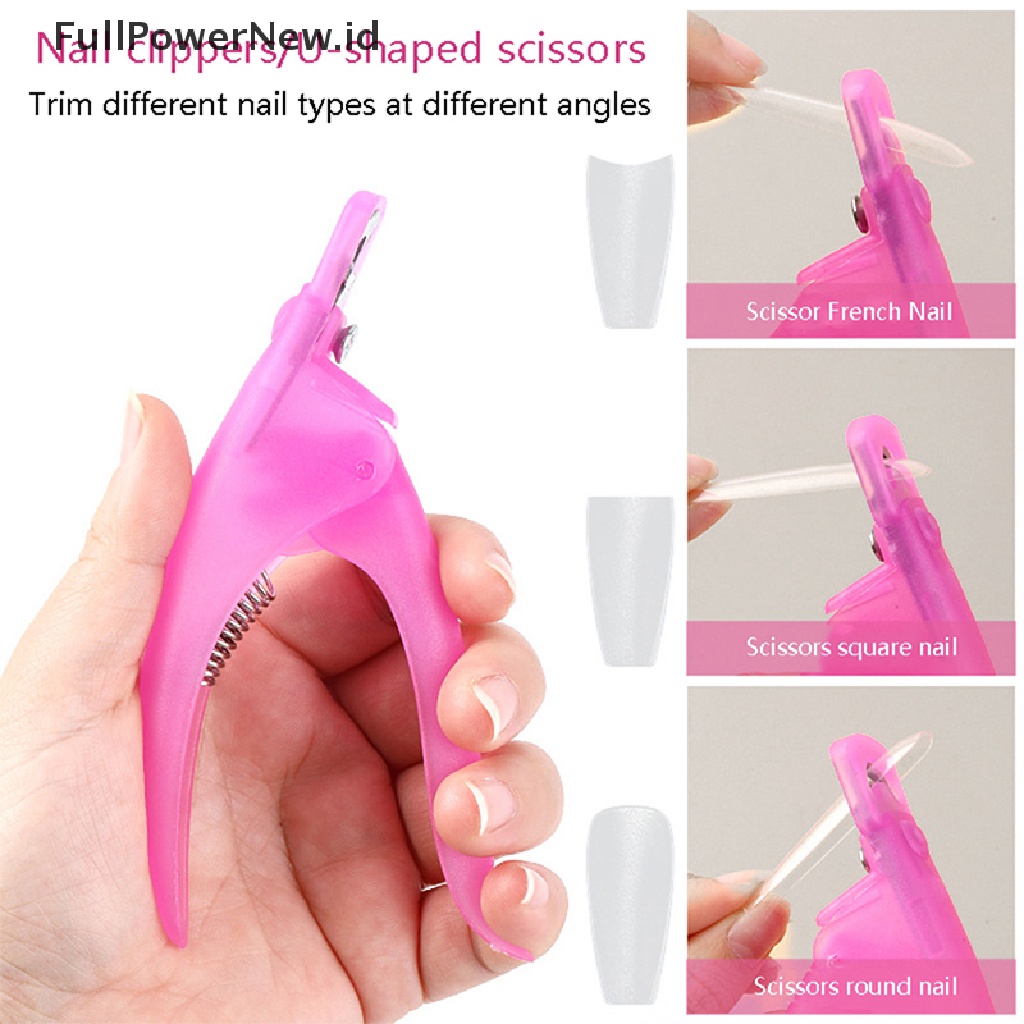 Power 1PC Gunting Kuku Gunting Kuku Palsu U-Edge Manicure Tips Cutter Nail Art ID