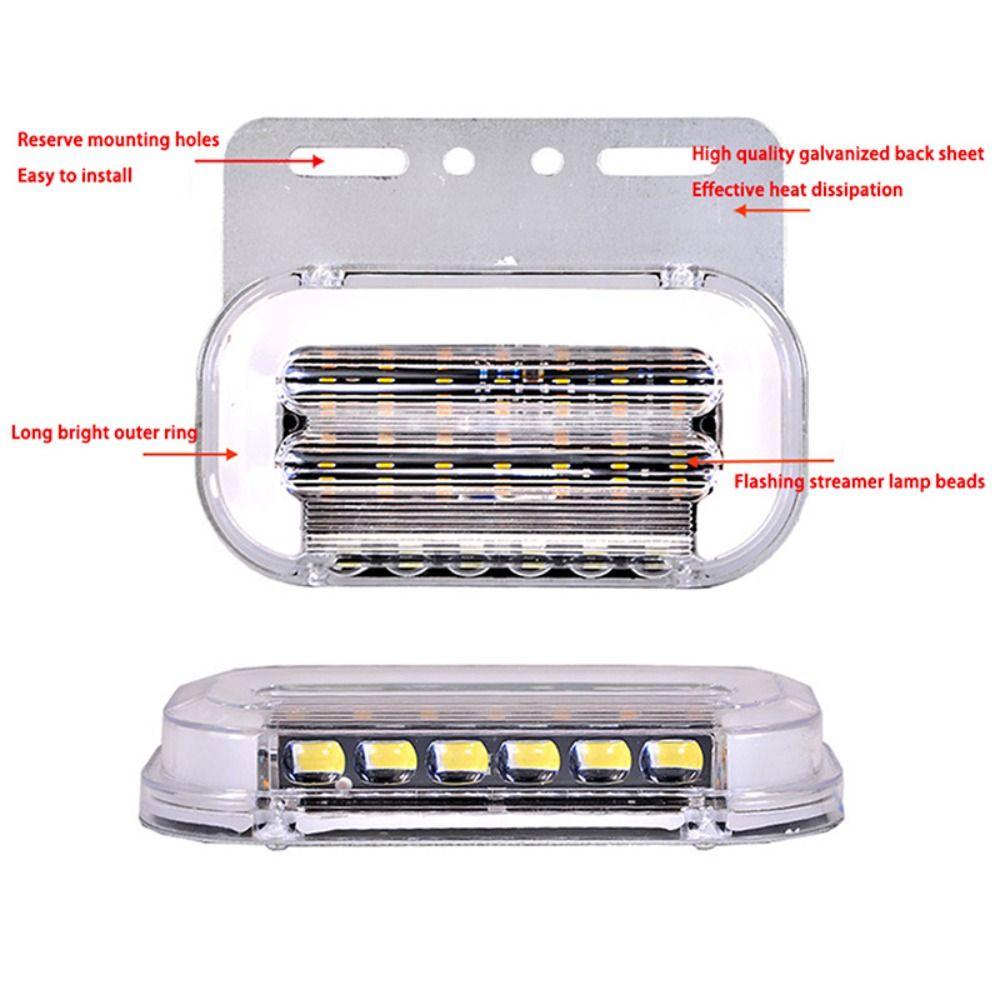 Lanfy Lampu LED Side Marker Kuning Putih Merah Universal Auto Truk LED Indikator Peringatan Truk Lampu Clearance Kecil Auto Light