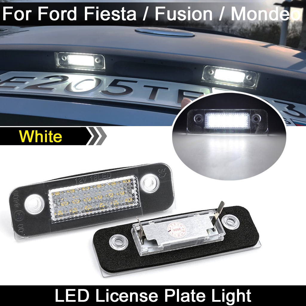 2pcs Lampu Plat Nomor Plat LED Putih Kecerahan Tinggi Untuk Ford Fiesta Fusion Mondeo Untuk Fiat124