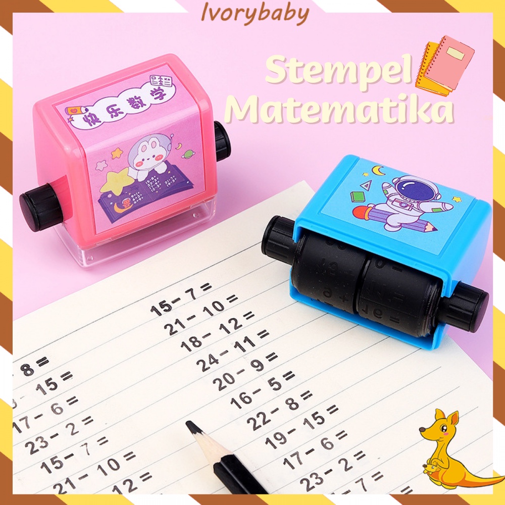 Ivorybaby Stempel matematika roll anak belajar matematika Stempel berhitung dengan tinta