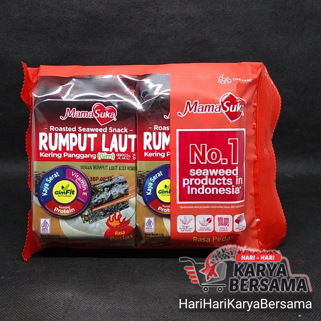 

MAMA SUKA RUMPUT LAUT NORI SPICY 2'S x 4.5GR