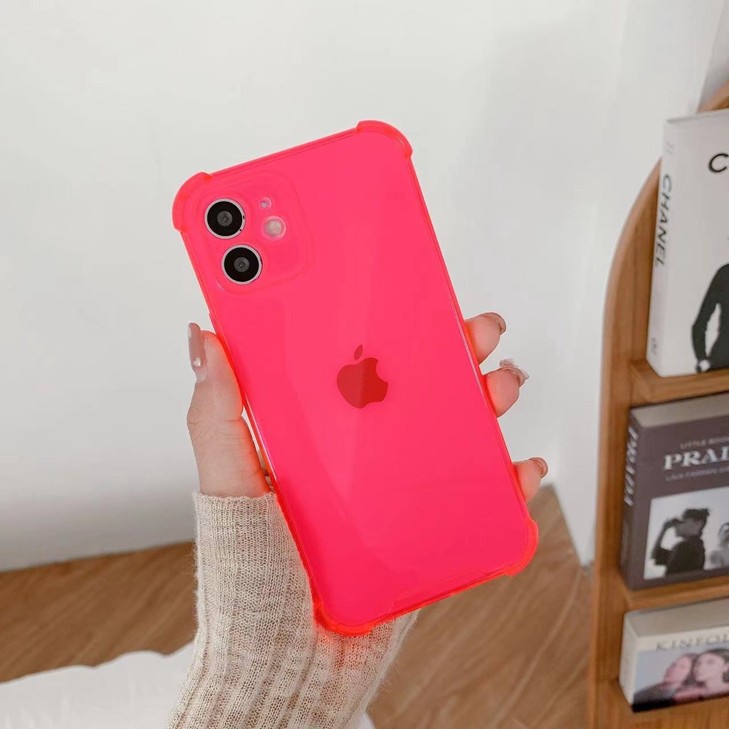 IPHONE Tpu Empat Sudut anti Jatuh Transparan Lembut Casing Ponsel Untuk Iphone14 13 12 11 Pro Max X Xs Xr 78 Plus SE 2020 Case Cover