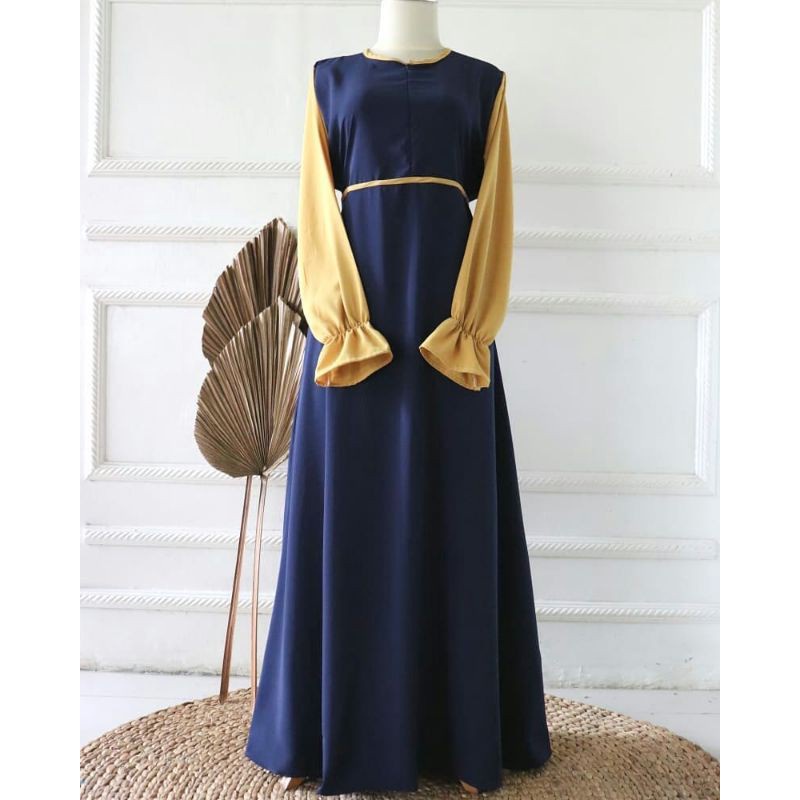 GAMIS ANSARA POLOS KOMBINASI 2 WARNA TANGAN KARET|WOLFIS 2 WARNA KOMBINASI