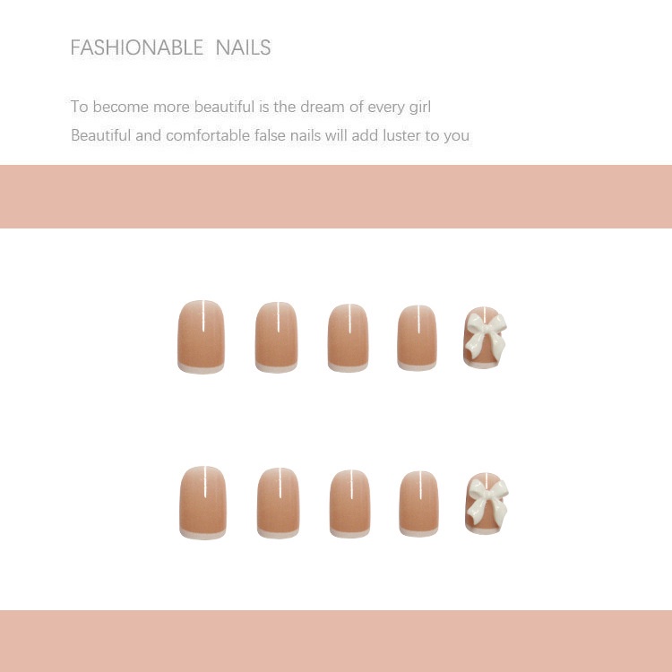 Z063 24Pcs DIY Kuku Palsu French Cool Finger Nail Art Stiker Kuku Palsu