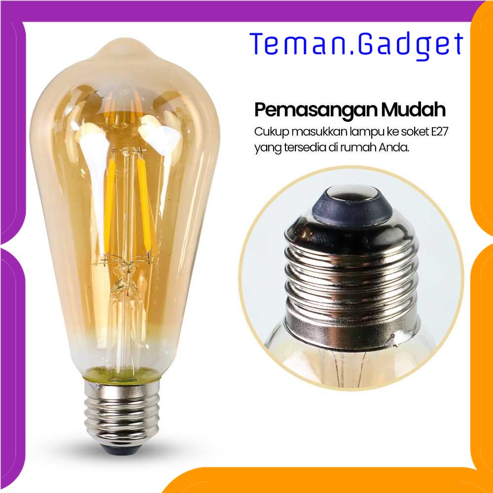 TG - LMP GUANGWEISHI Lampu Bohlam Pijar Filamen Edison E27 Dimmable 220V 4W - ST64