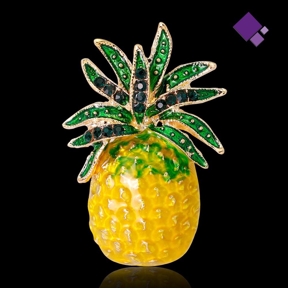 &lt; Naiveblues &gt; Kreatif Buah Nanas Bros Pin Baju Syal Wanita Perhiasan Decor