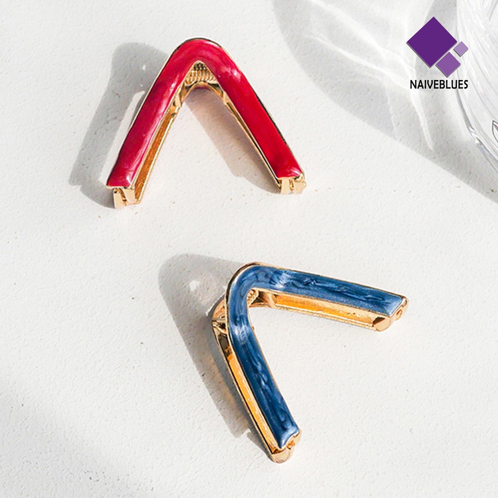 &lt; Naiveblues &gt; Hair Pin V Shaped Hiasan Rambut Bahan Alloy V Shaped Hair Untuk Hadiah Ulang Tahun