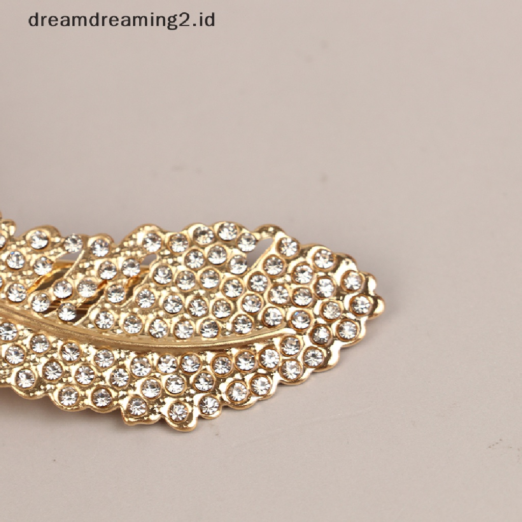 (dream) Hairgrips Kristal Jepit Rambut Hiasan Kepala Untuk Wanita Fashion Gadis Emas Perak Hairgrip//