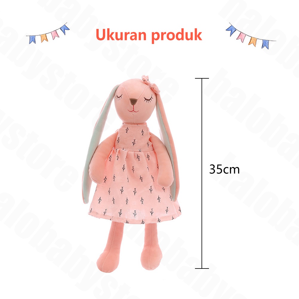 Halo Baby Mainan anak-anak Boneka Kelinci Telinga Panjang 35CM Bahan Plush/Rabbit Dolls