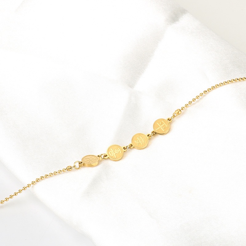 GROSIR Gelang tangan 平安喜乐 damai dan sukacita titanium stainless steel 316L import berkualitas anti karat bisa bayar di tempat COD