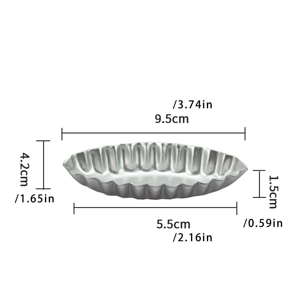 5buah Cetakan Kue Bentuk Perahu Egg Tart Puding Baking Bahan Aluminium Alloy Alat Dekorasi Dapur Cookies Mould Home