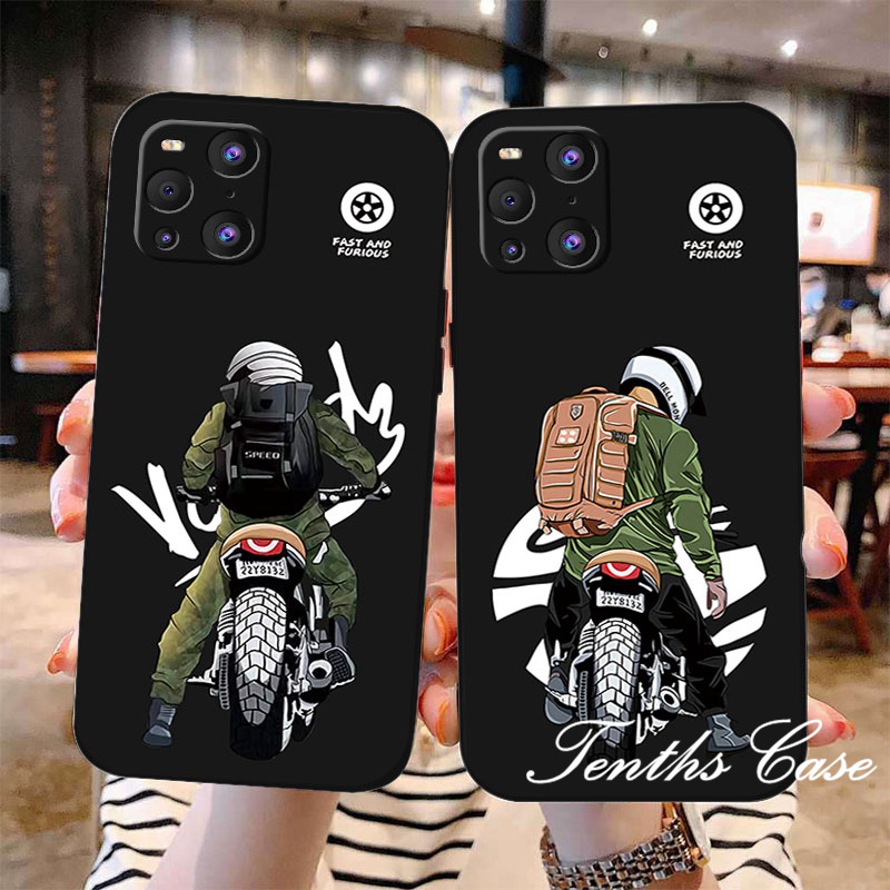 Redmi 12C A1 10C 10A 10 9T 9 9C 9A Note 12 11 11s 10s 10 9 9s 8 Pro Mi12 11Lite 11T 13Pro Poco X3 Pro NFC 2023sarung Silicon Motor Man Phone Case