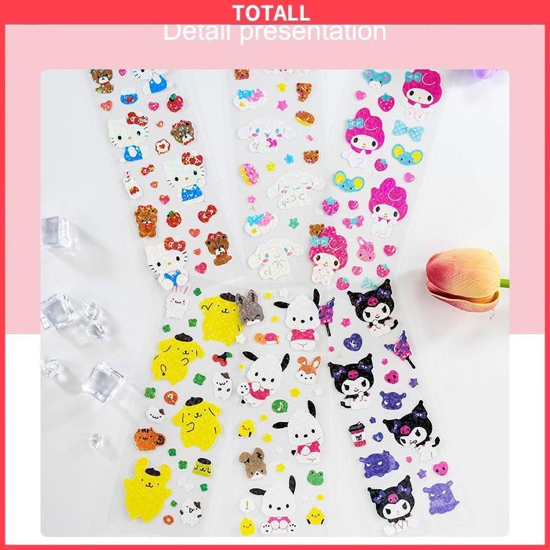 COD Stiker Kuromi Kartun Cinnamoroll Melody Kuromi Pochacco Dog Shiny Sticker Dekorasi-Totall