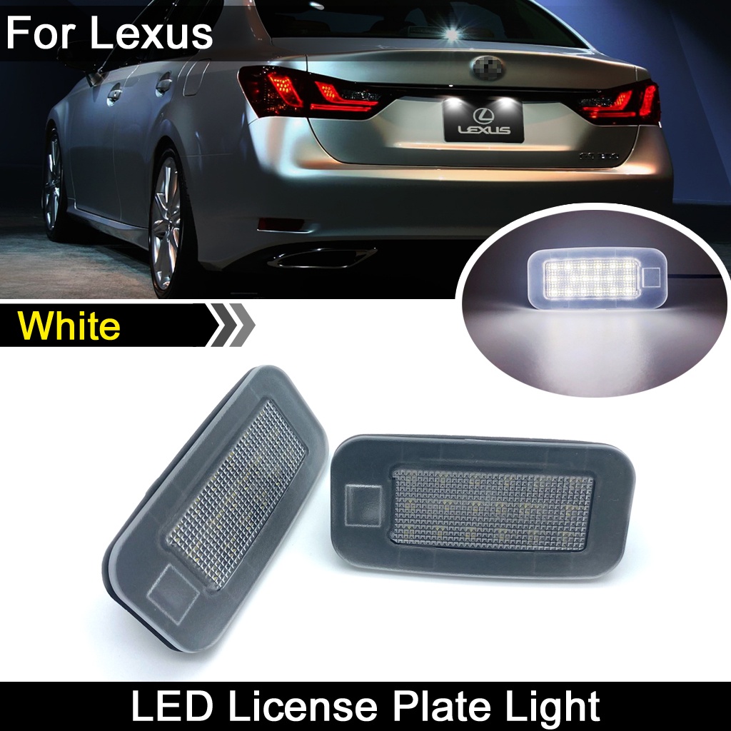 2pcs Lampu Plat Nomor Putih Lampu Plat Lisensi LED Untuk Lexus GS350 GS350h GS450h LS460 LS460L LS600h