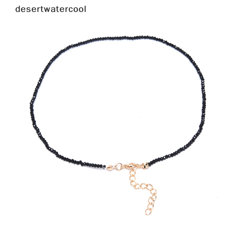 Deid Pesona Wanita Hitam Kristal Klavikula Choker Kalung Liontin Pesta Perhiasan Hadiah Martijn