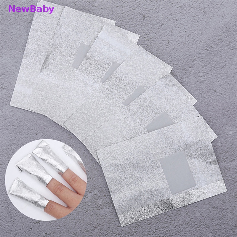 Newbaby 50/100PCS Aluminium Foil Bungkus Kuku Art Soak Off Gel Remover Manicure Cleaner ID