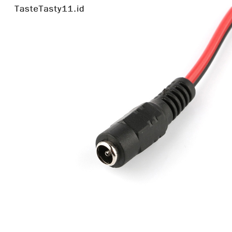 Tastetasty 5pcs Male+5pcs Female Jack Cable Kuncir CCTV Power Adaptor Plug Konektor DC 12V 2.1x5.5mm.