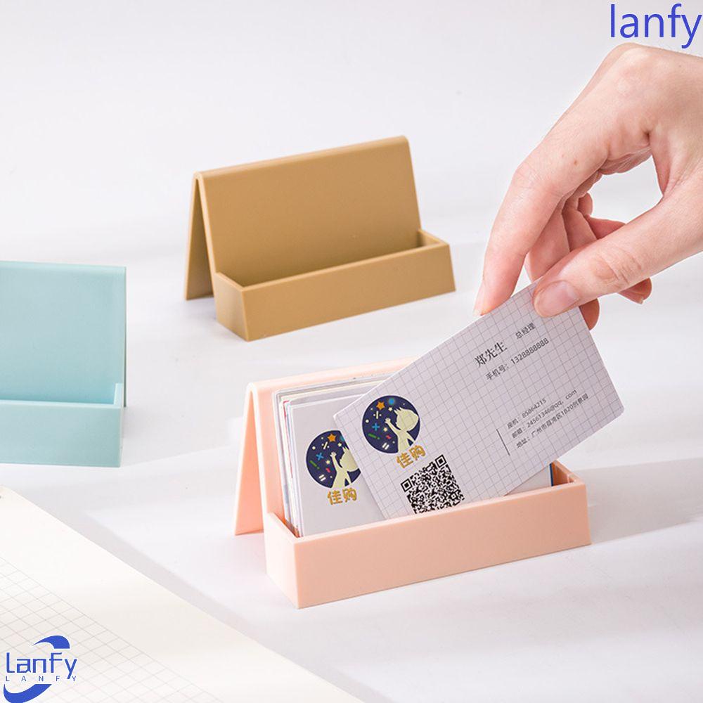 Lanfy Card Display Stand Kapasitas Besar Tahan Lama Perlengkapan Kantor Rak Pajangan Kartu Kotak Penyimpanan Wadah Meja Kartu Card Table Organizer