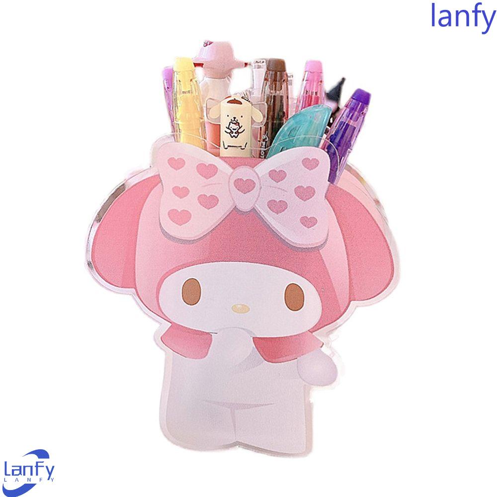 Lanfy Tempat Pensil / Brush Makeup Motif Anime My Melody / Cinnamoroll Bahan Akrilik