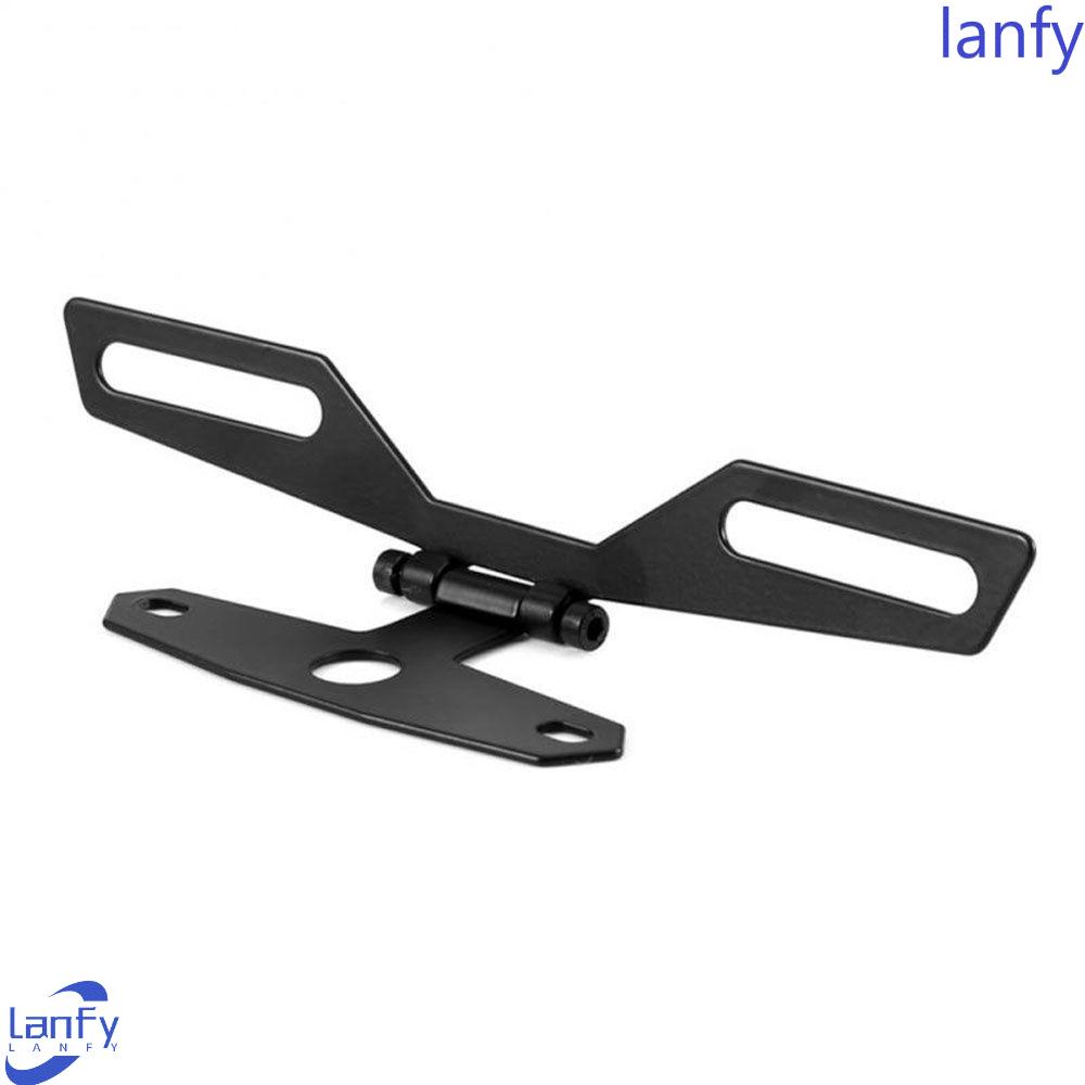 Lanfy Braket Plat Nomor Plat Frame Lipat Aksesoris Mobil Aksesoris Eksterior Untuk ATV Motor Adjustable Light Frame Holder