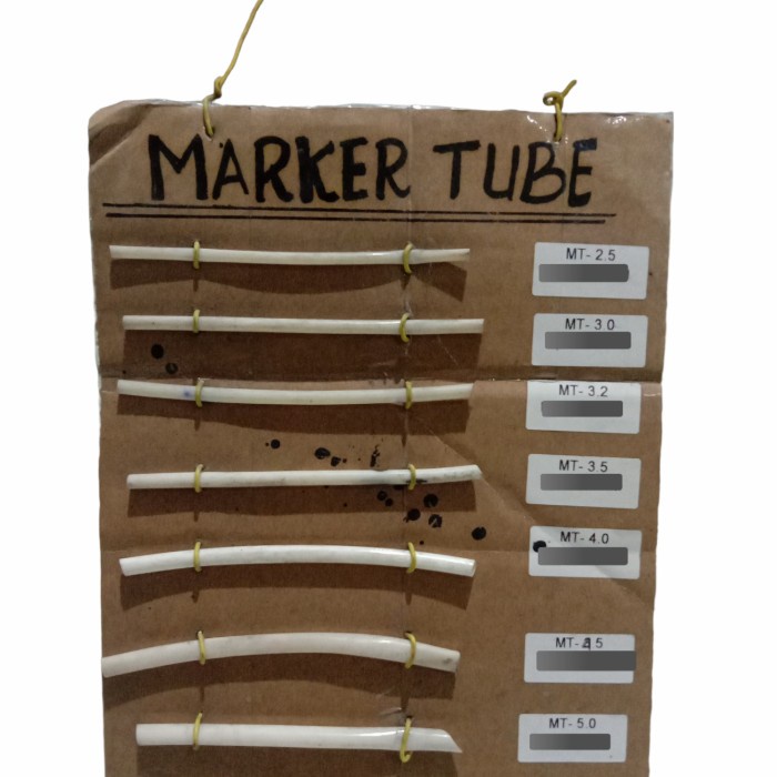 [PER METER] FORT MARKER TUBE PUTIH MT 2.5 3 3.5 4 4.5 5 mm Label Kabel