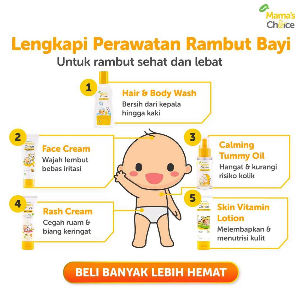 [BPOM] Mama's Choice Baby Hair Vitamin Lotion 100ml / Mama Choice Hair Vit Lotion 100 ml / Multivitamin Rambut Anak Bayi Alami / MY MOM