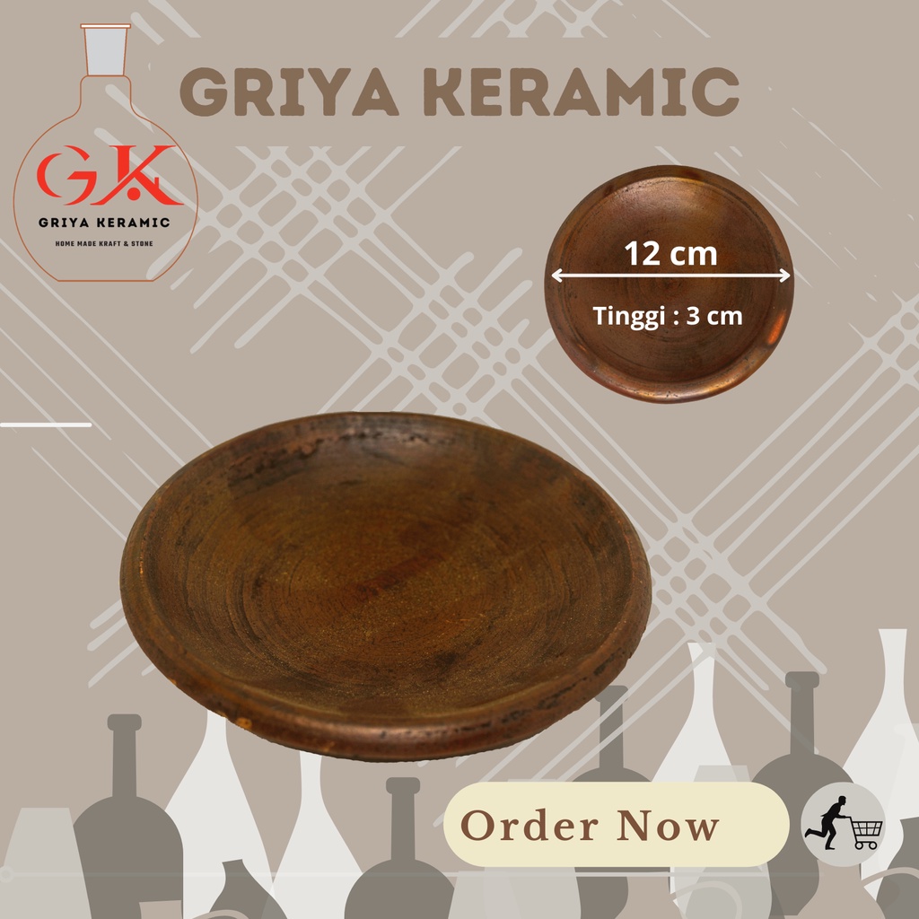 Tempat sambal bakar ,piring lalapan | Halus anti jamur dan tebal | #12 -13 CM ''GERABAH''