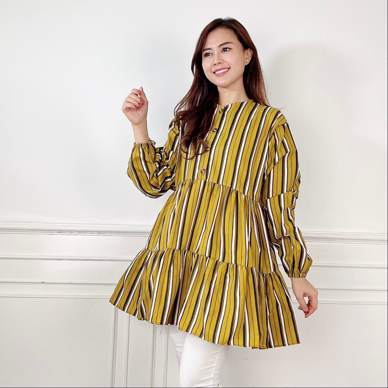 BEFAST - ZEC OOTD WANITA BLOUSE SINA / Paflova Blouse / Pakaian Wanita Mulsimah / Blouse Oversize Kekinian Remaja ABG Trendy / Fashion Kekinian Wanita / Outfit Daily Wanita Kerja