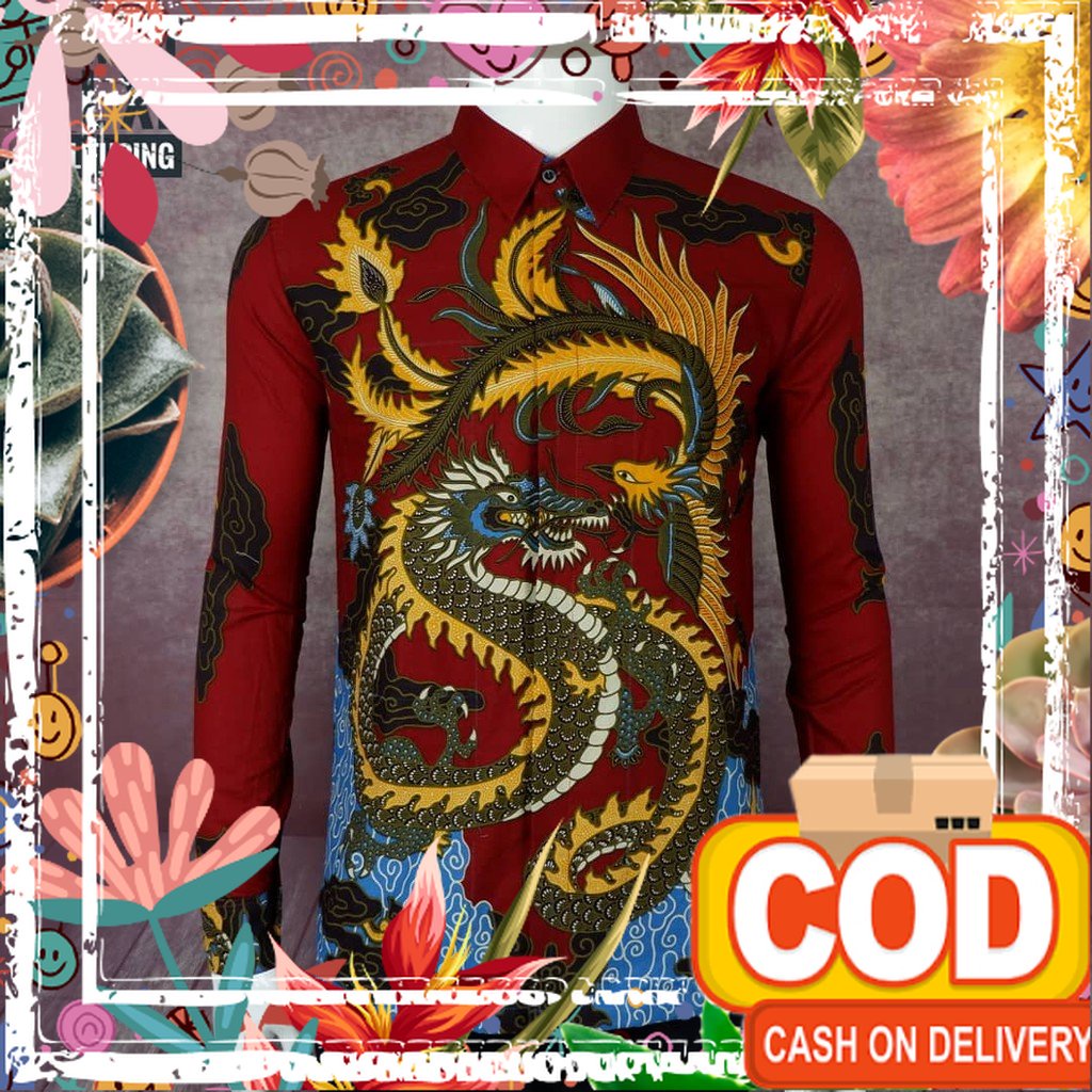 Kemeja Batik SOLO Slimfit (PO) motif naga elang tarung/ tebel pol