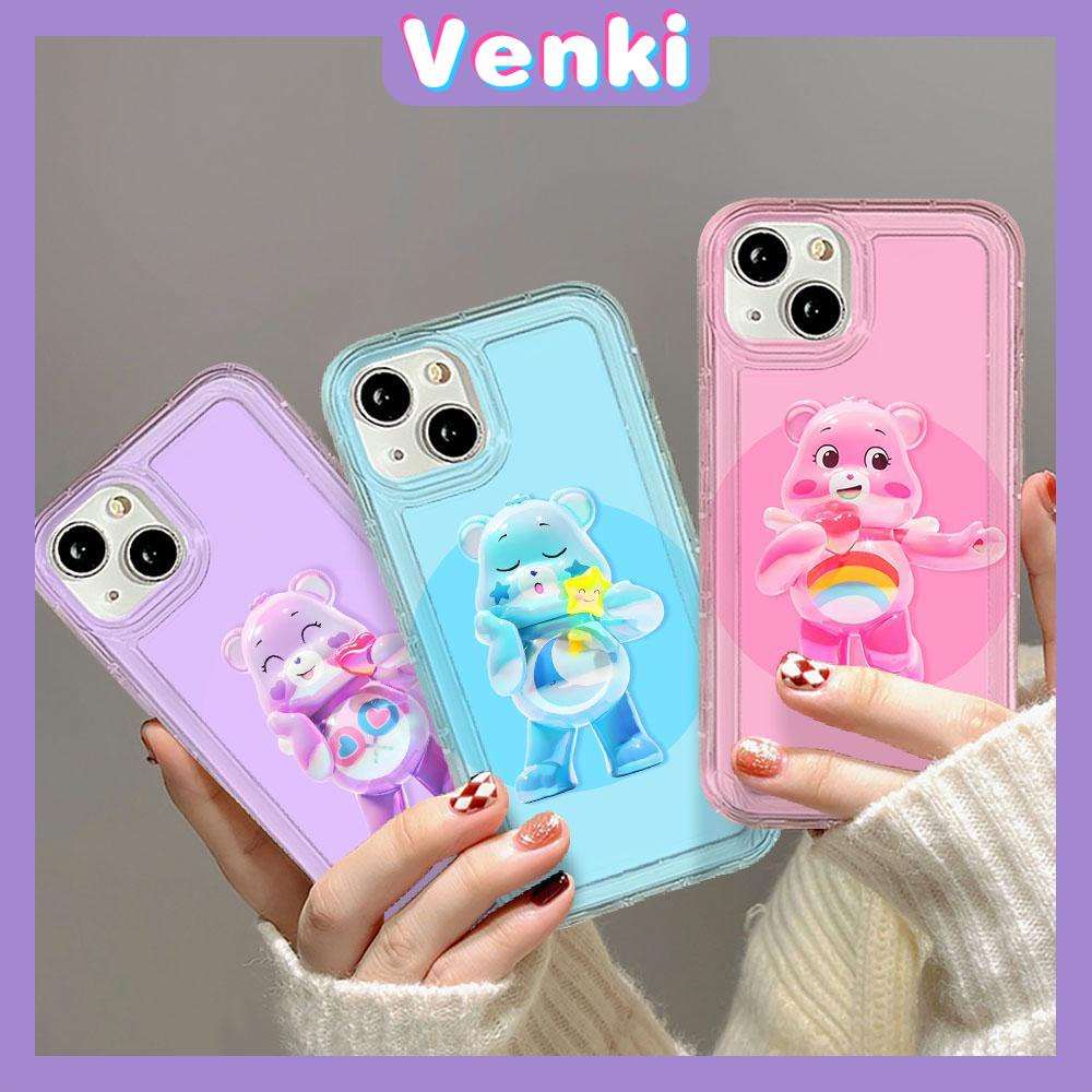 VENKI - For iPhone 11 iPhone Case Clear Case TPU Soft Case Airbag Shockproof Cute Cute Cartoon Bear Compatible with iPhone 14 13 Pro Max iPhone 12 Pro Max 11 7Plus 6Plus XR xs max