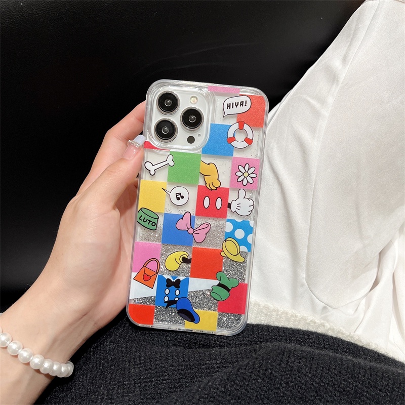 IPHONE Cover Motif Kartun Mengalir Cocok Untuk Iphone14 13 12 11 Pro X XS Max XR 6 7 8 14 Plus Perlindungan Lensa Casing Ponsel Magnetik