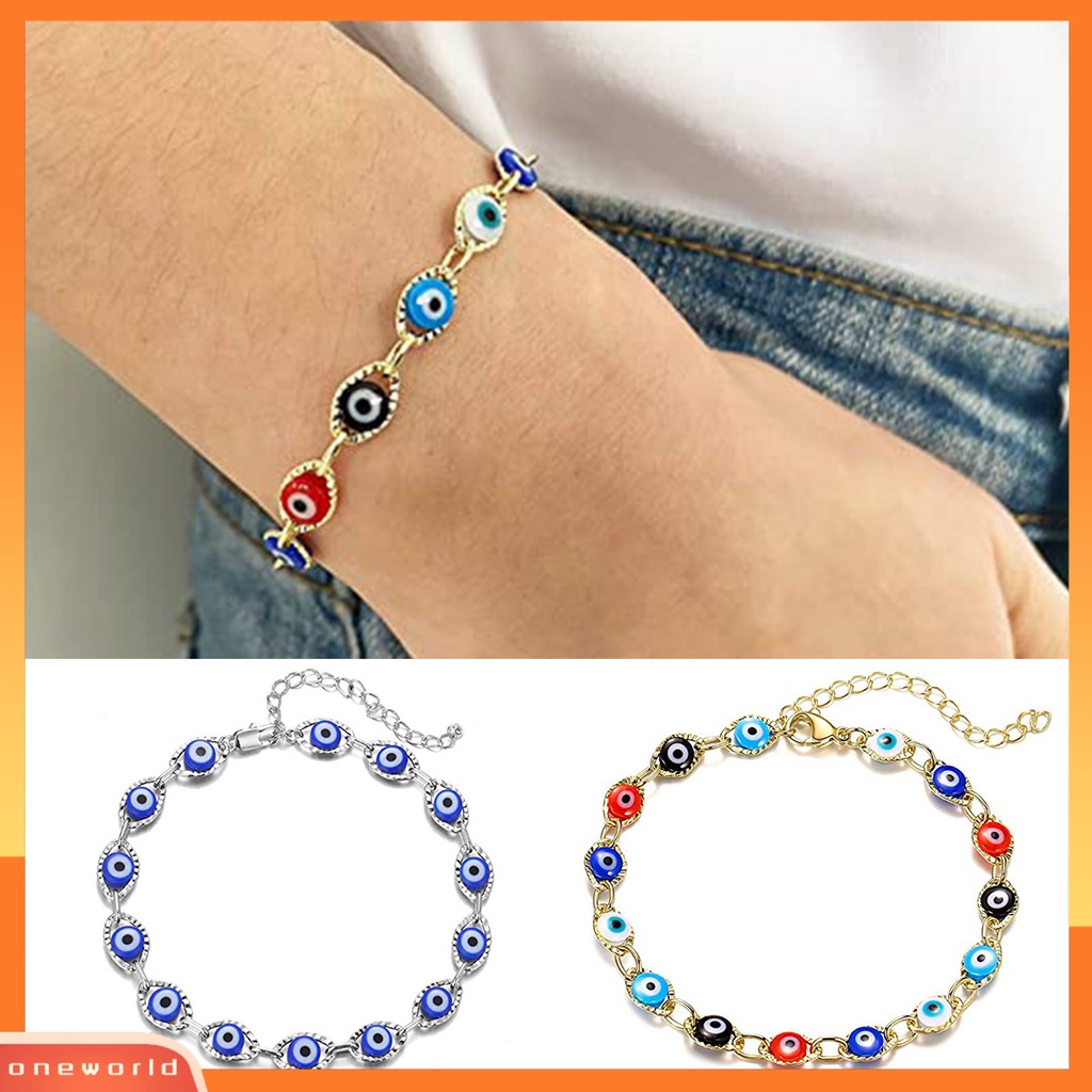 [EONE] Wanita Gelang Tren Baru Kepribadian Hip Hop Keren Punk Adjustable Warna-Warni Setan Mata Dewasa Gelang Fashion Perhiasan