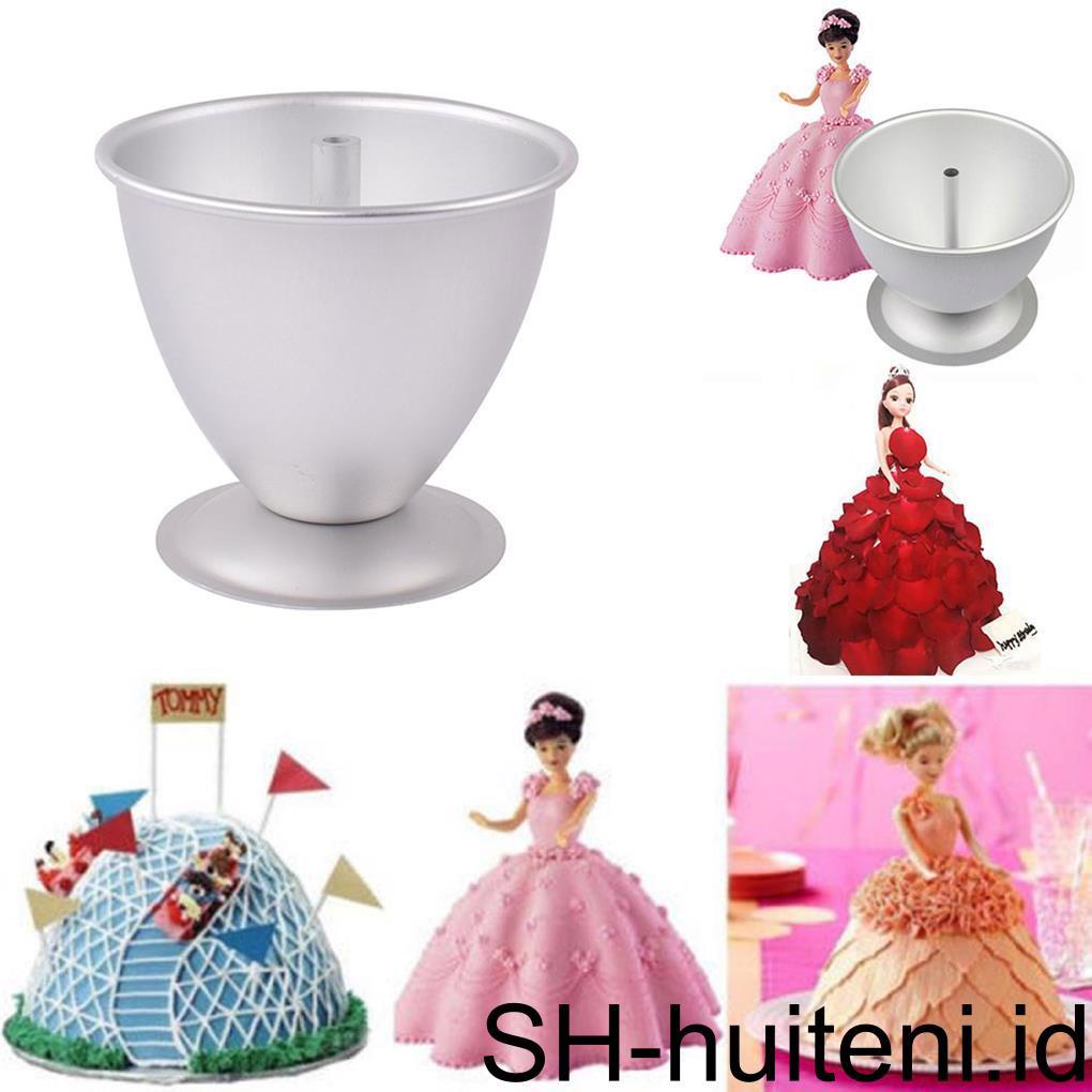 Cetakan Kue 8inch Hias Setengah Lingkaran Princess Doll Dress Cake Pan Loyang Kue