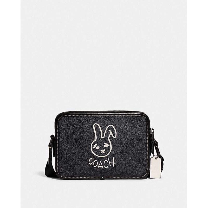 Coach Lunar New Year Charter Crossbody 24 In Signature Canvas With Rabbit (CF 929) new arrival