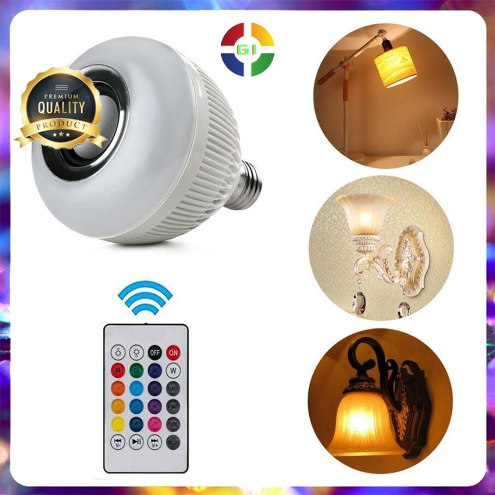 Bohlam LED RGB E27 6W with Bluetooth Speaker White